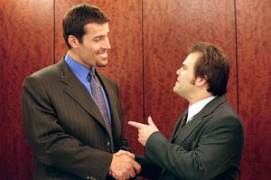 Tony Robbins and Jack Black in Shallow Hal