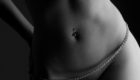 black and white art nude of woman's torso
